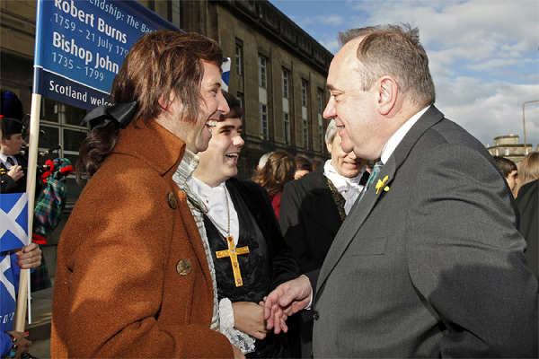 First Minister, Alex Salmond meets Robert Burns